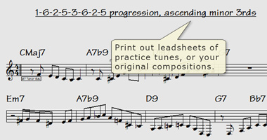 Previewing a leadsheet.