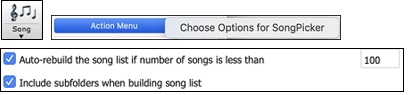 new options in song picker