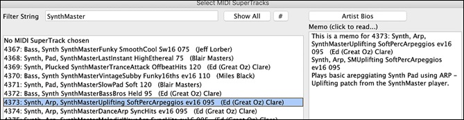 Select MIDI SuperTracks