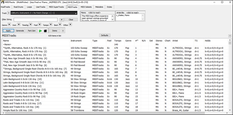 MultiPicker -  Custom MIDI Tracks