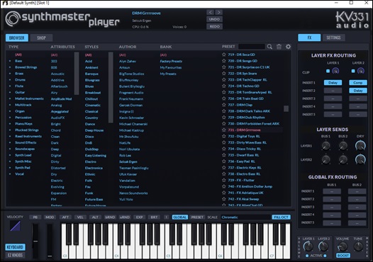 SynthMaster Player window