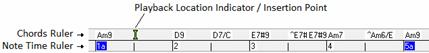 PIano Roll window - Chords Ruler and Note Time Ruler