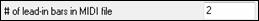 Interpret Chords from MIDI FIle dialog - 2 bard of lead-in in MIDI file