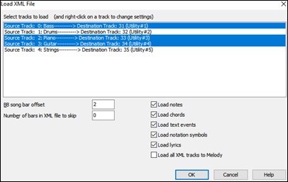 Load XML File dialog