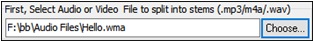 Stem Splitter - Select a file