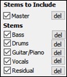 Stem Splitter - Stems to Include